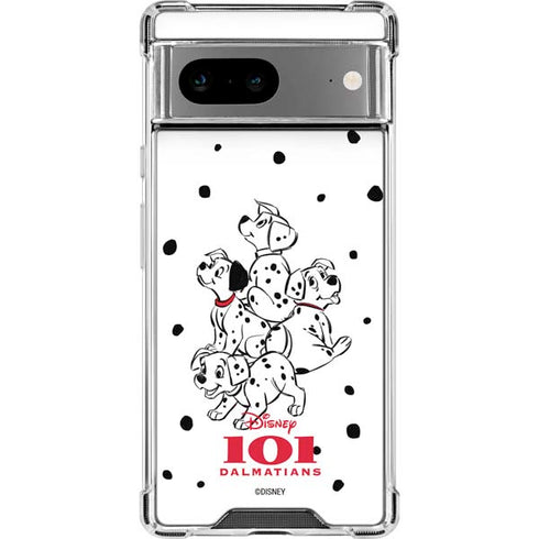 Disney 101 Dalmatians Puppy pile Google Pixel 7a Clear Case